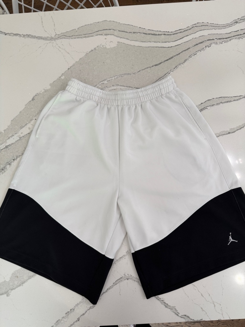 Vintage Jordan White and Black Men's Basketball Shorts